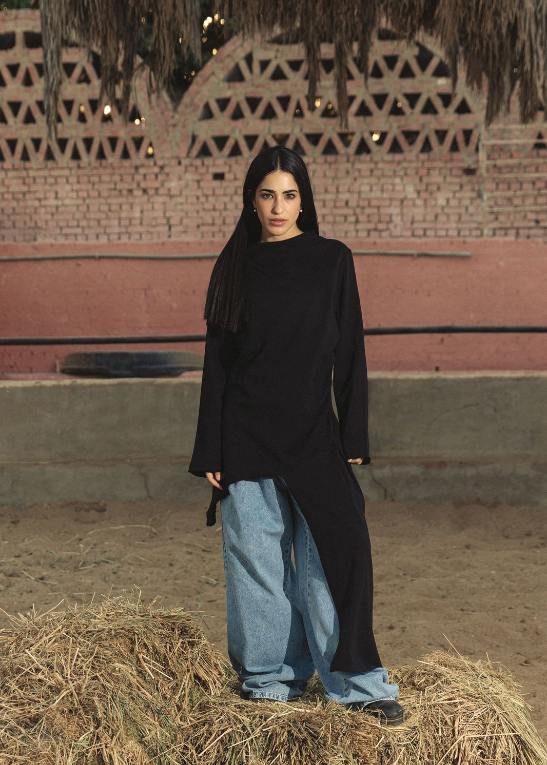 Sided Tee Black - AB ESSENTIALS