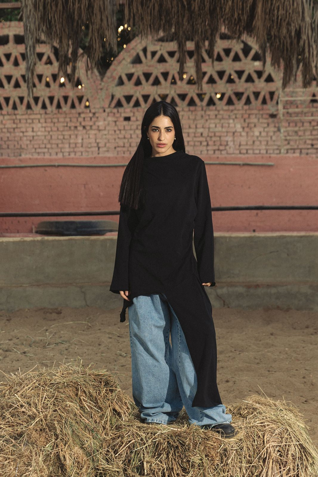 Sided Tee Black - AB ESSENTIALS