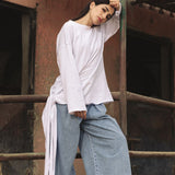 Sided Tee White - AB ESSENTIALS