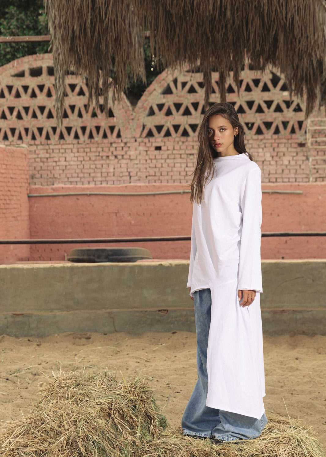 Sided Tee White - AB ESSENTIALS