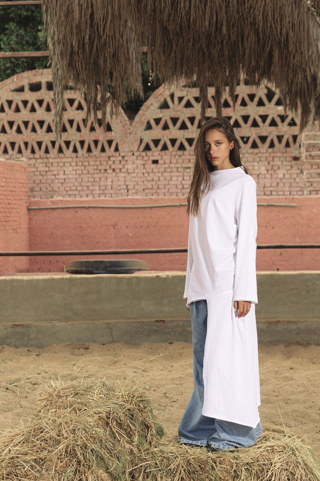 Sided Tee White - AB ESSENTIALS