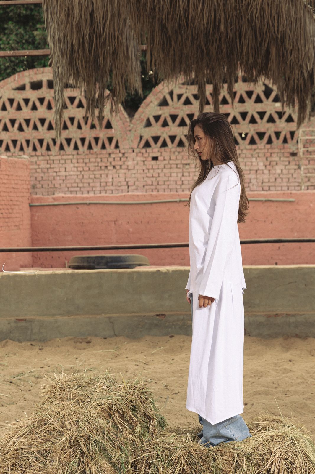 Sided Tee White - AB ESSENTIALS