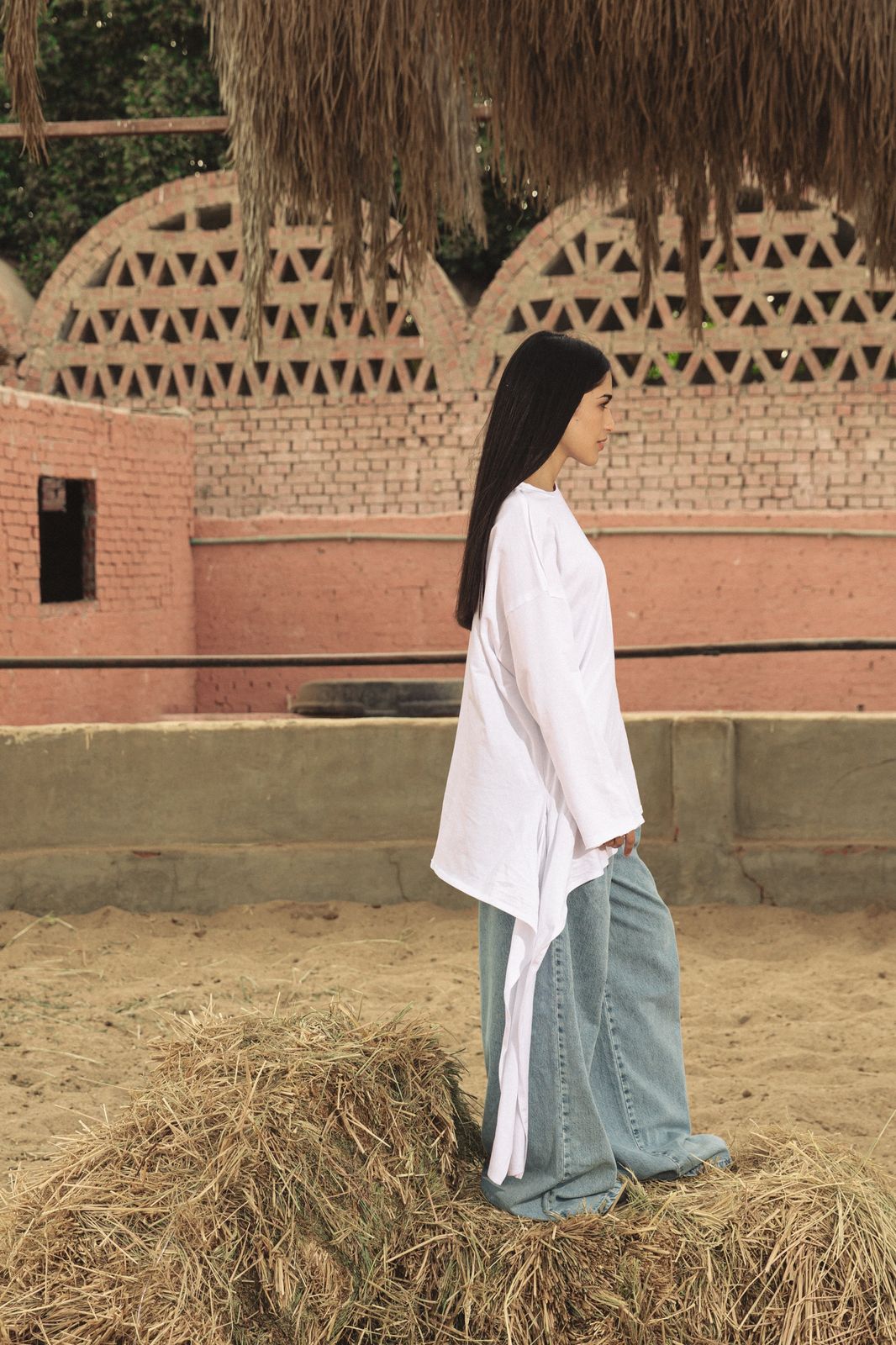 Sided Tee White - AB ESSENTIALS