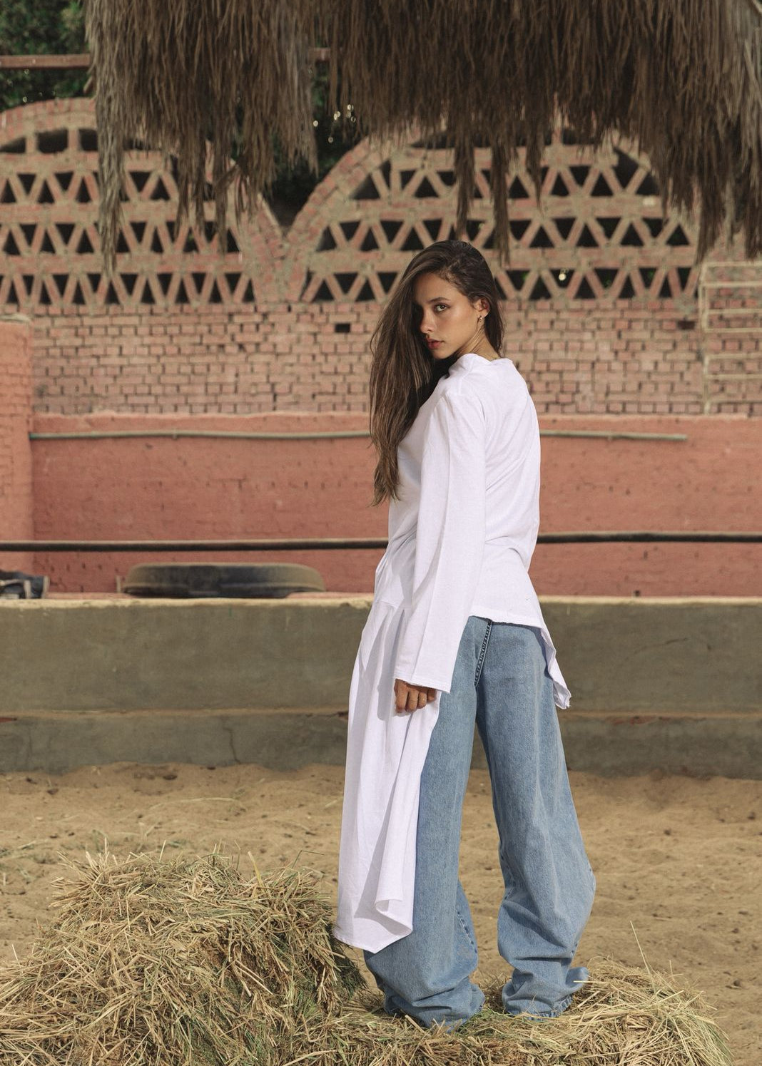 Sided Tee White - AB ESSENTIALS