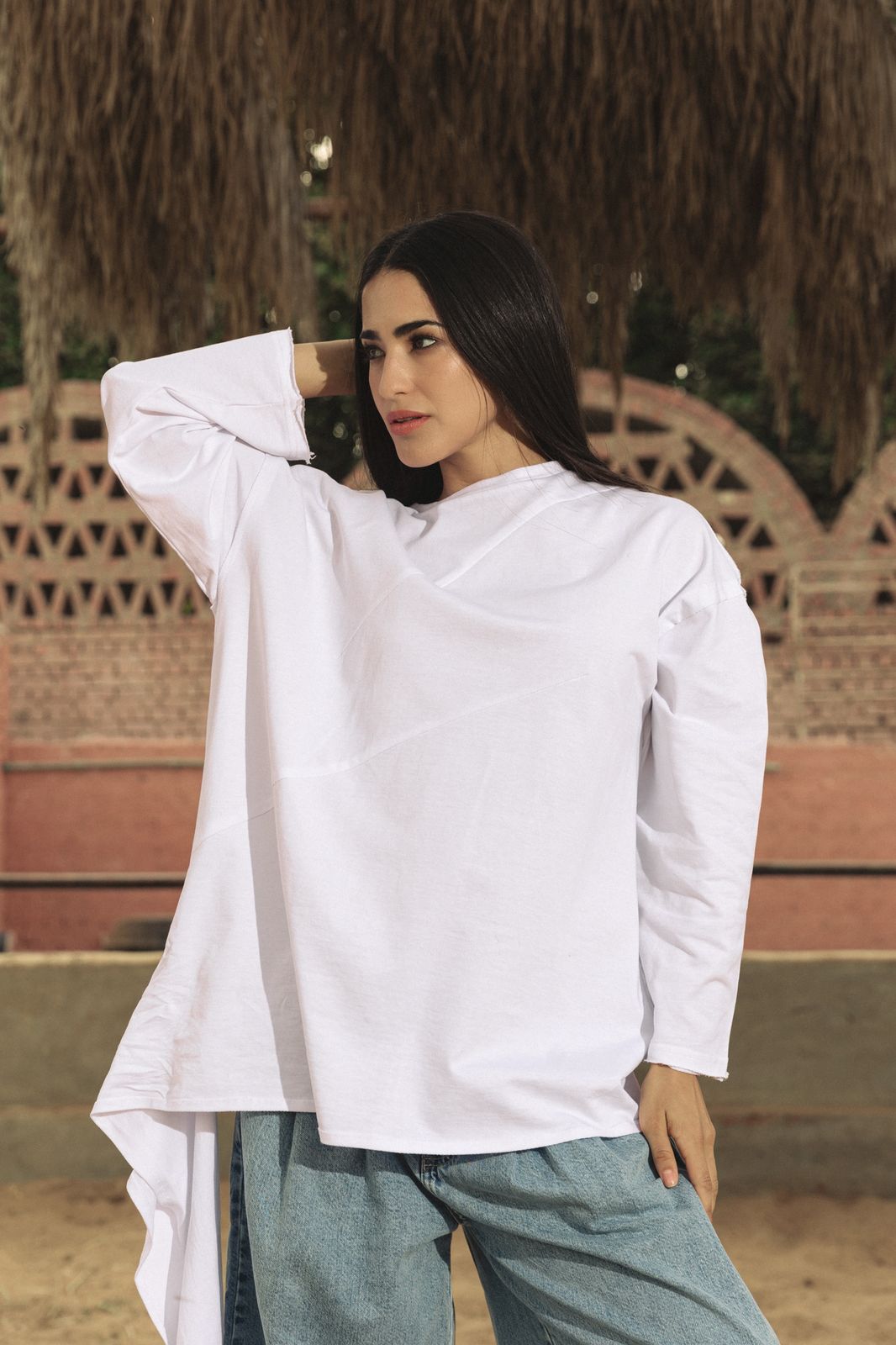 Sided Tee White - AB ESSENTIALS