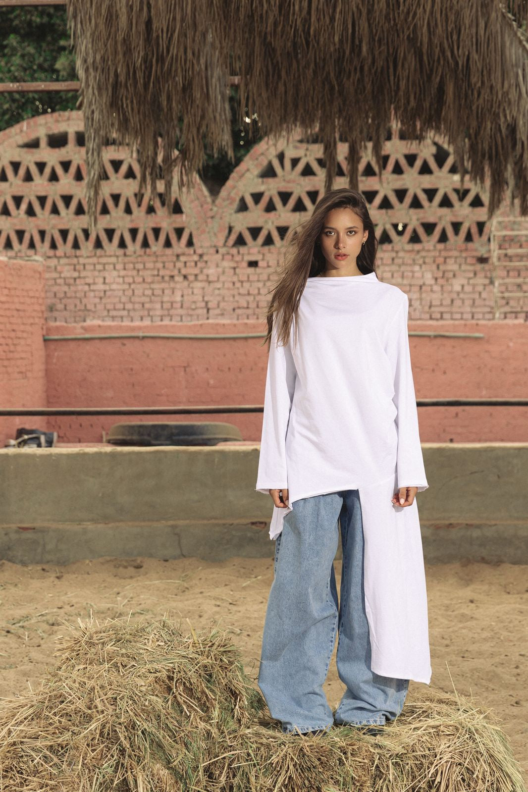 Sided Tee White - AB ESSENTIALS