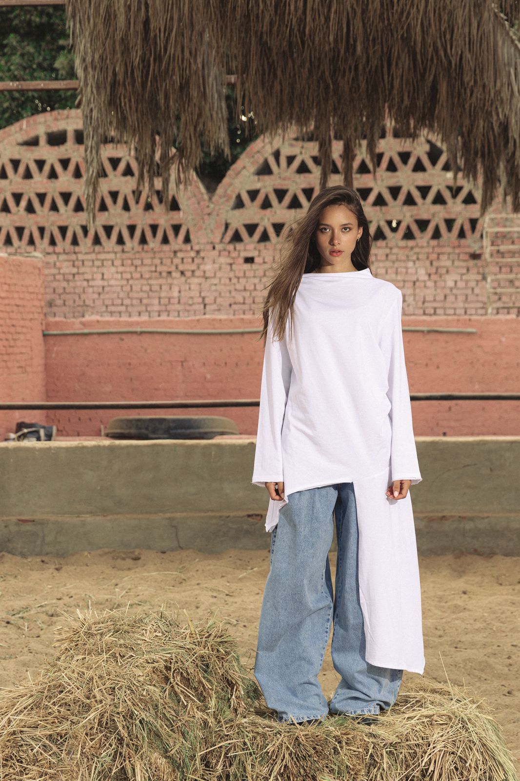 Sided Tee White - AB ESSENTIALS