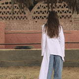 Sided Tee White - AB ESSENTIALS