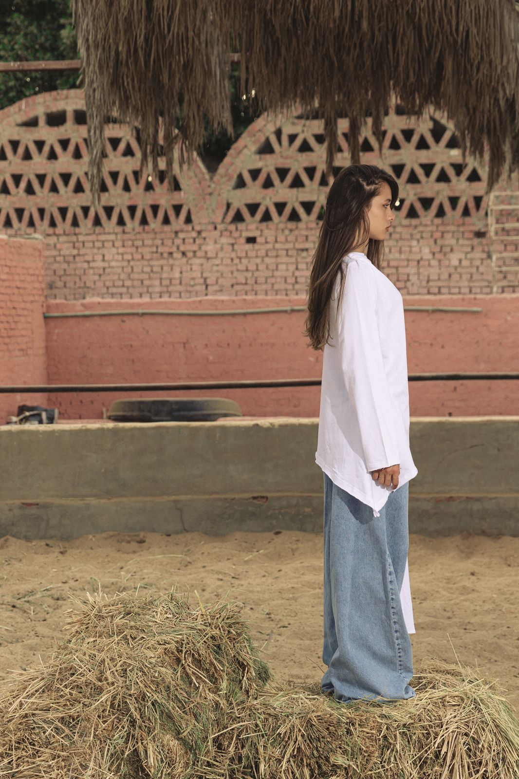 Sided Tee White - AB ESSENTIALS