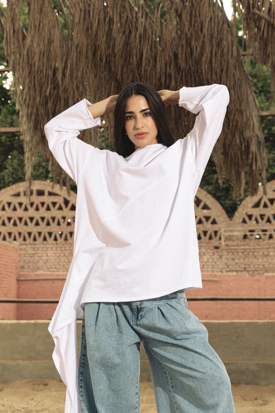 Sided Tee White - AB ESSENTIALS