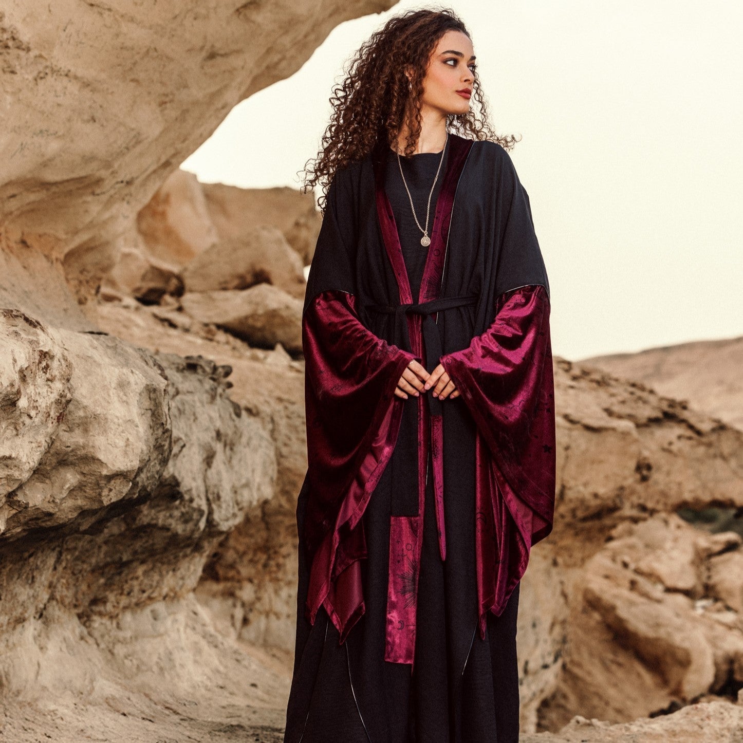 Sky Velvet Kaftan - AB ESSENTIALS