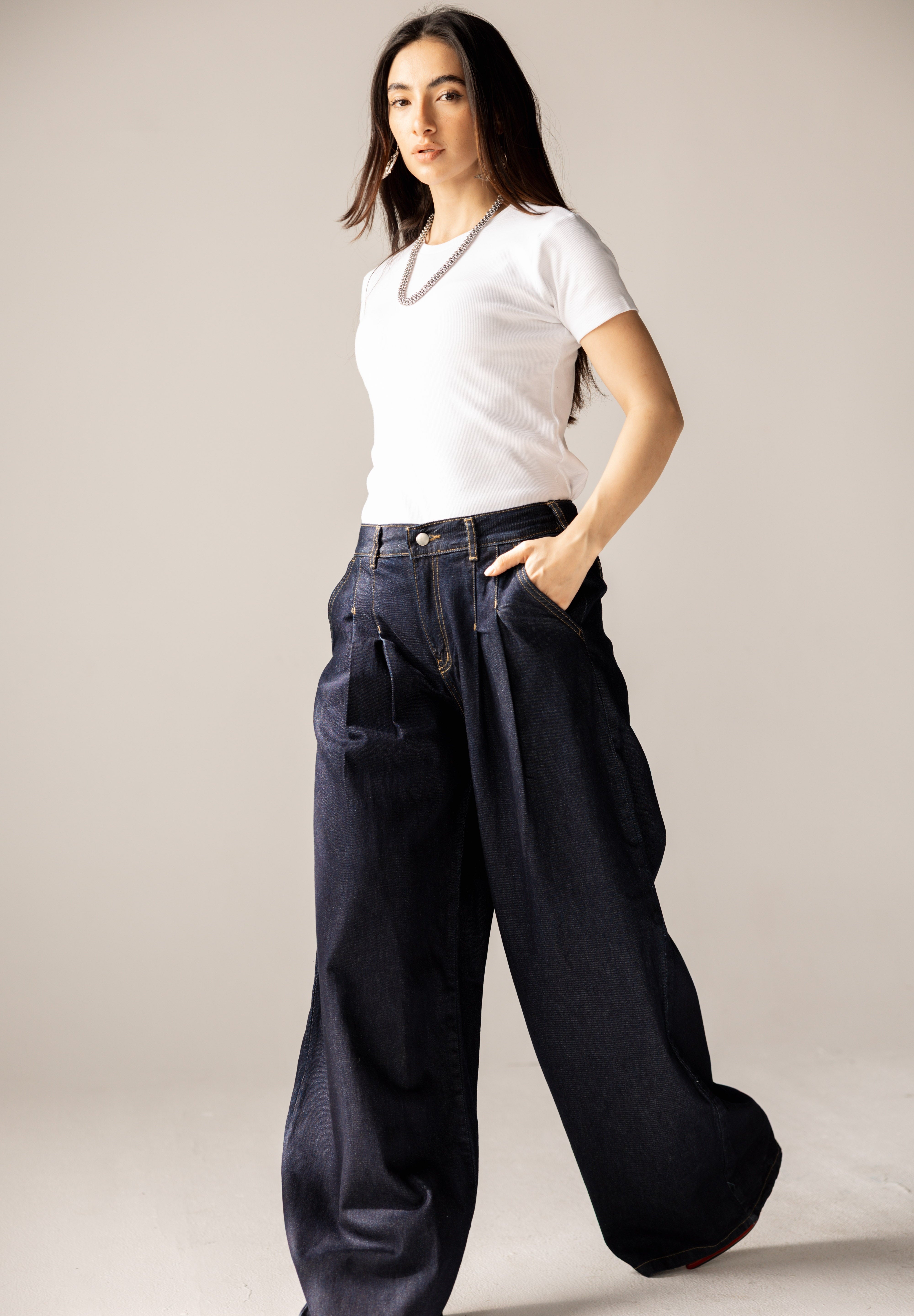 So In Denim Pants Dark Blue - AB ESSENTIALS