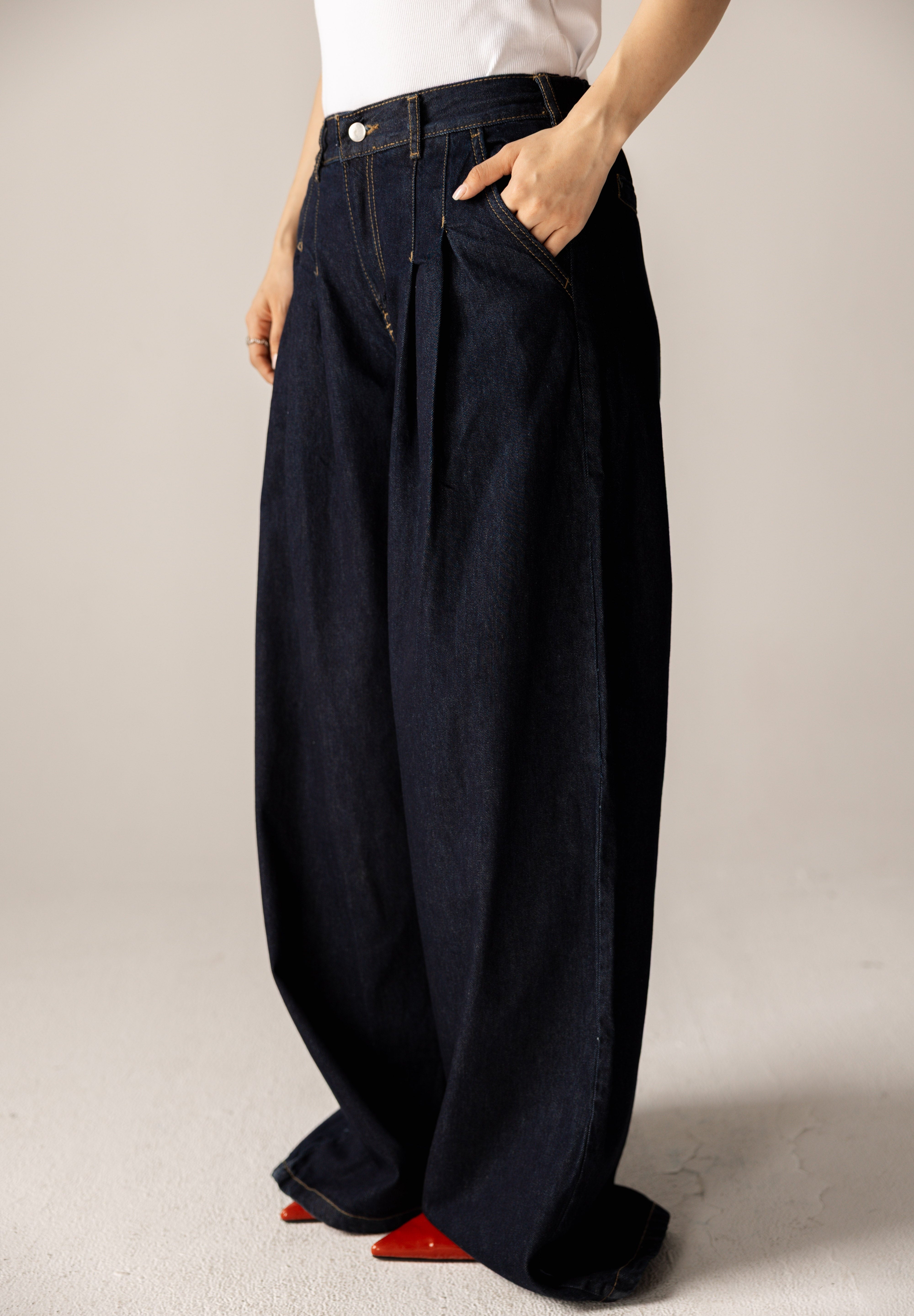So In Denim Pants Dark Blue - AB ESSENTIALS