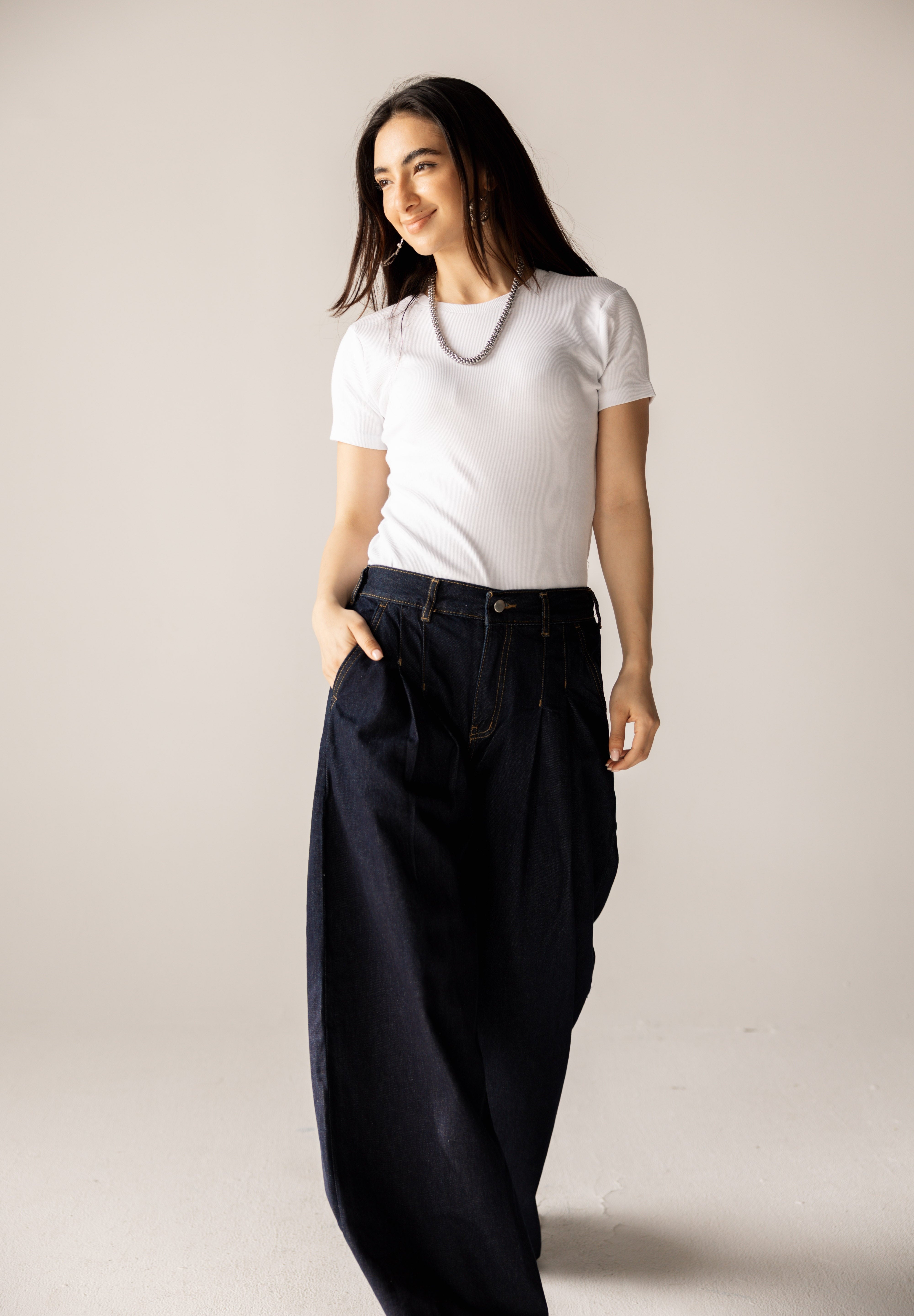So In Denim Pants Dark Blue - AB ESSENTIALS