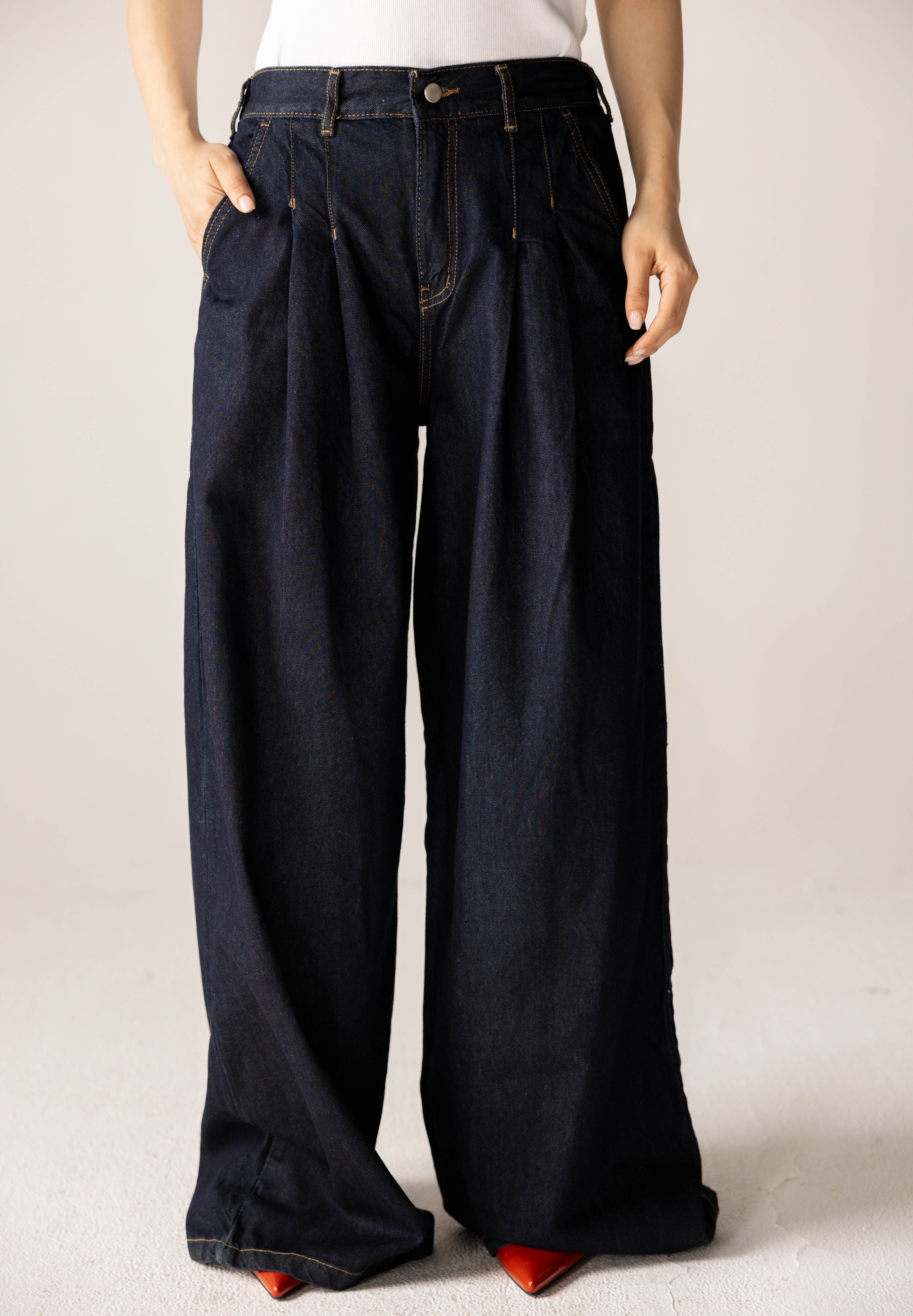 So In Denim Pants Dark Blue - AB ESSENTIALS
