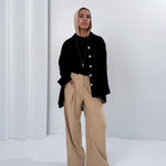 Sola Linen Shirt Black - AB ESSENTIALS