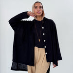 Sola Linen Shirt Black - AB ESSENTIALS