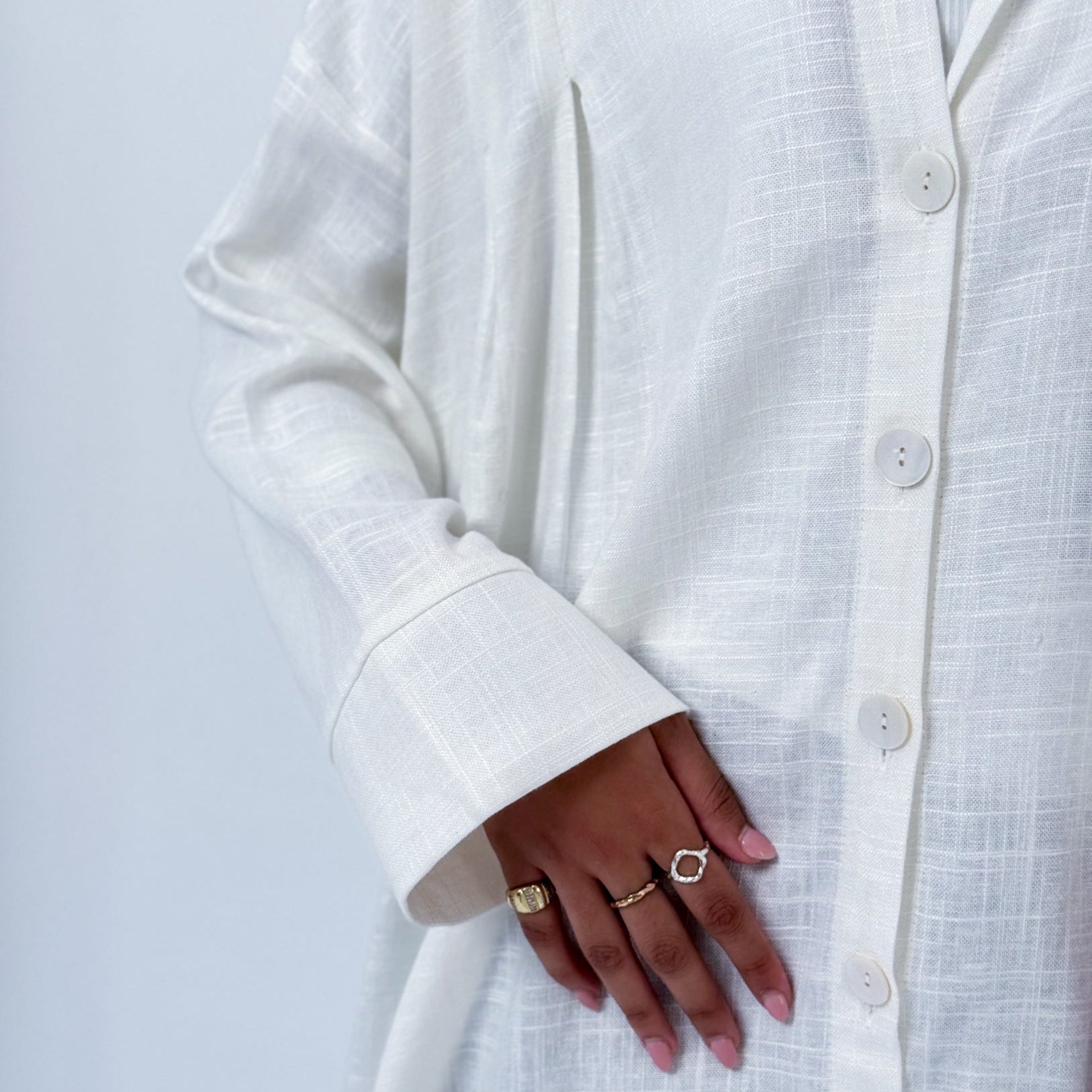 Sola Linen Shirt White - AB ESSENTIALS