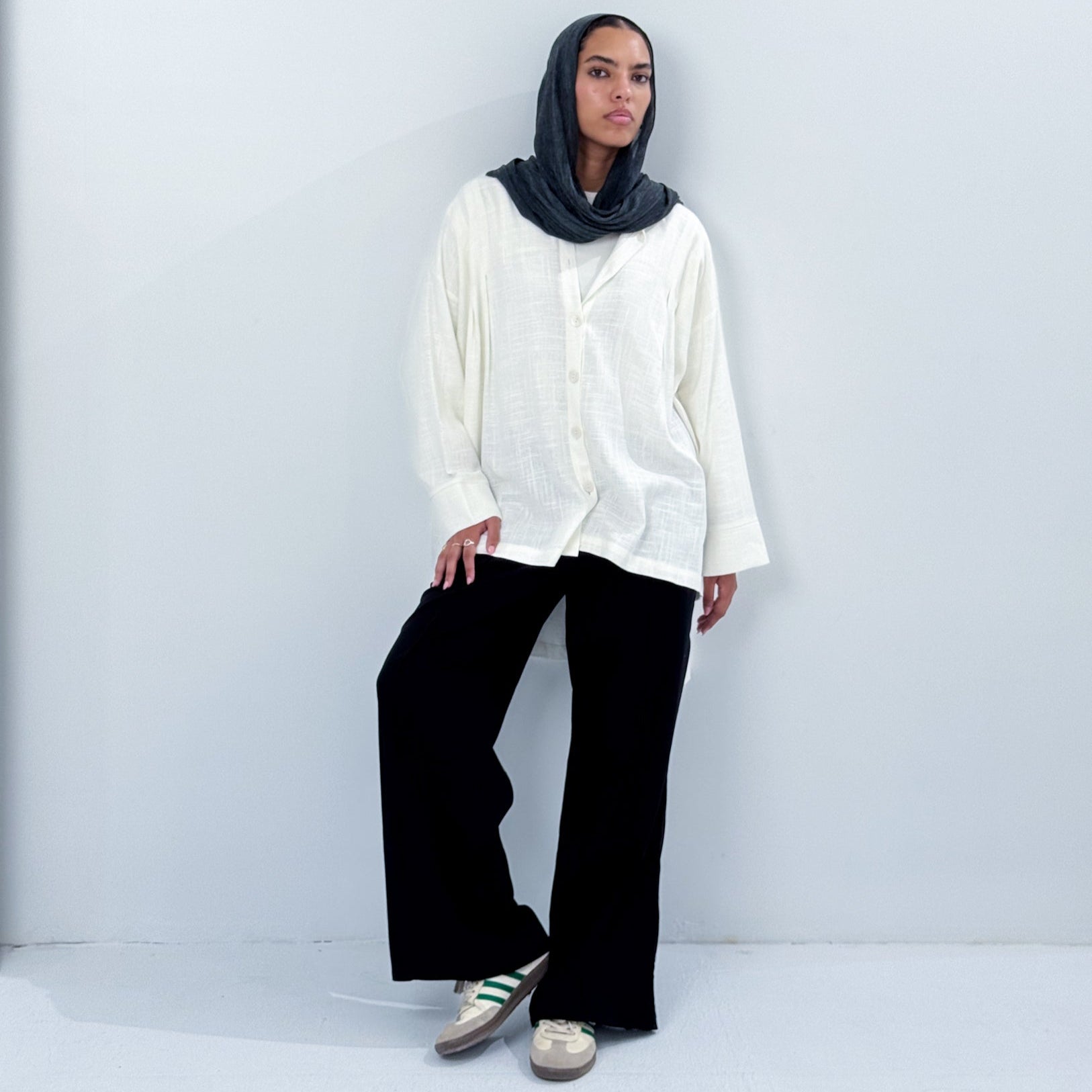 Sola Linen Shirt White - AB ESSENTIALS