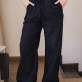 Soleil Linen Pants Black - AB ESSENTIALS