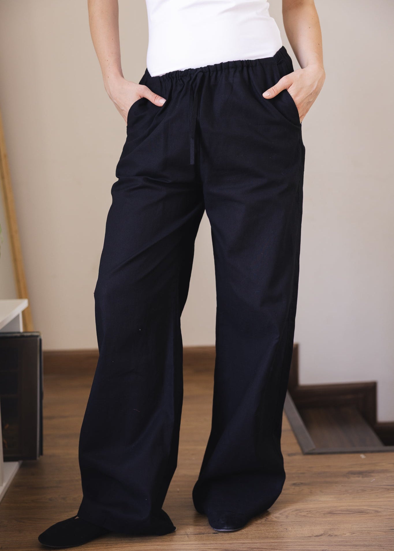 Soleil Linen Pants Black - AB ESSENTIALS