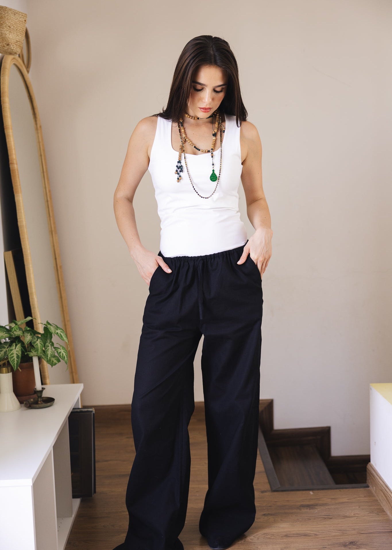 Soleil Linen Pants Black - AB ESSENTIALS