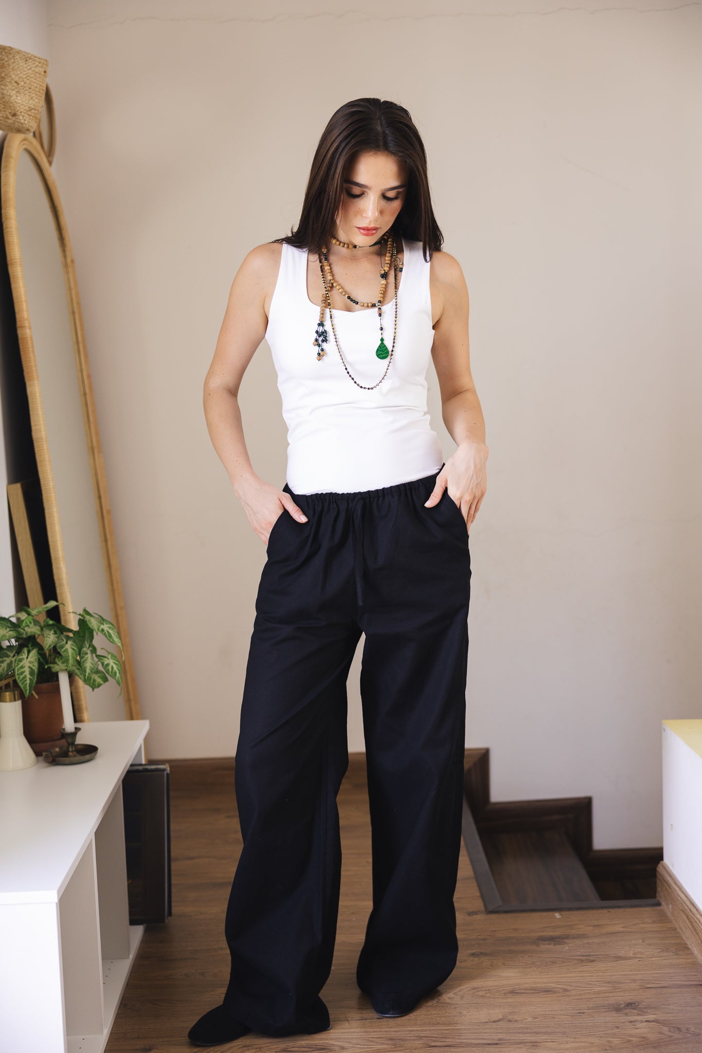 Soleil Linen Pants Black - AB ESSENTIALS