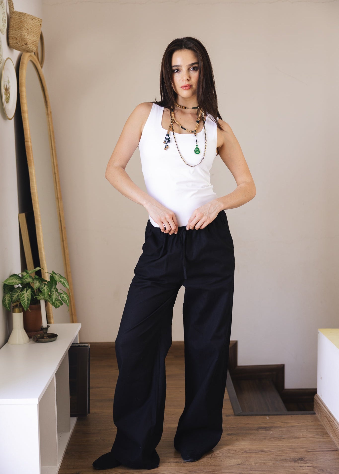 Soleil Linen Pants Black - AB ESSENTIALS