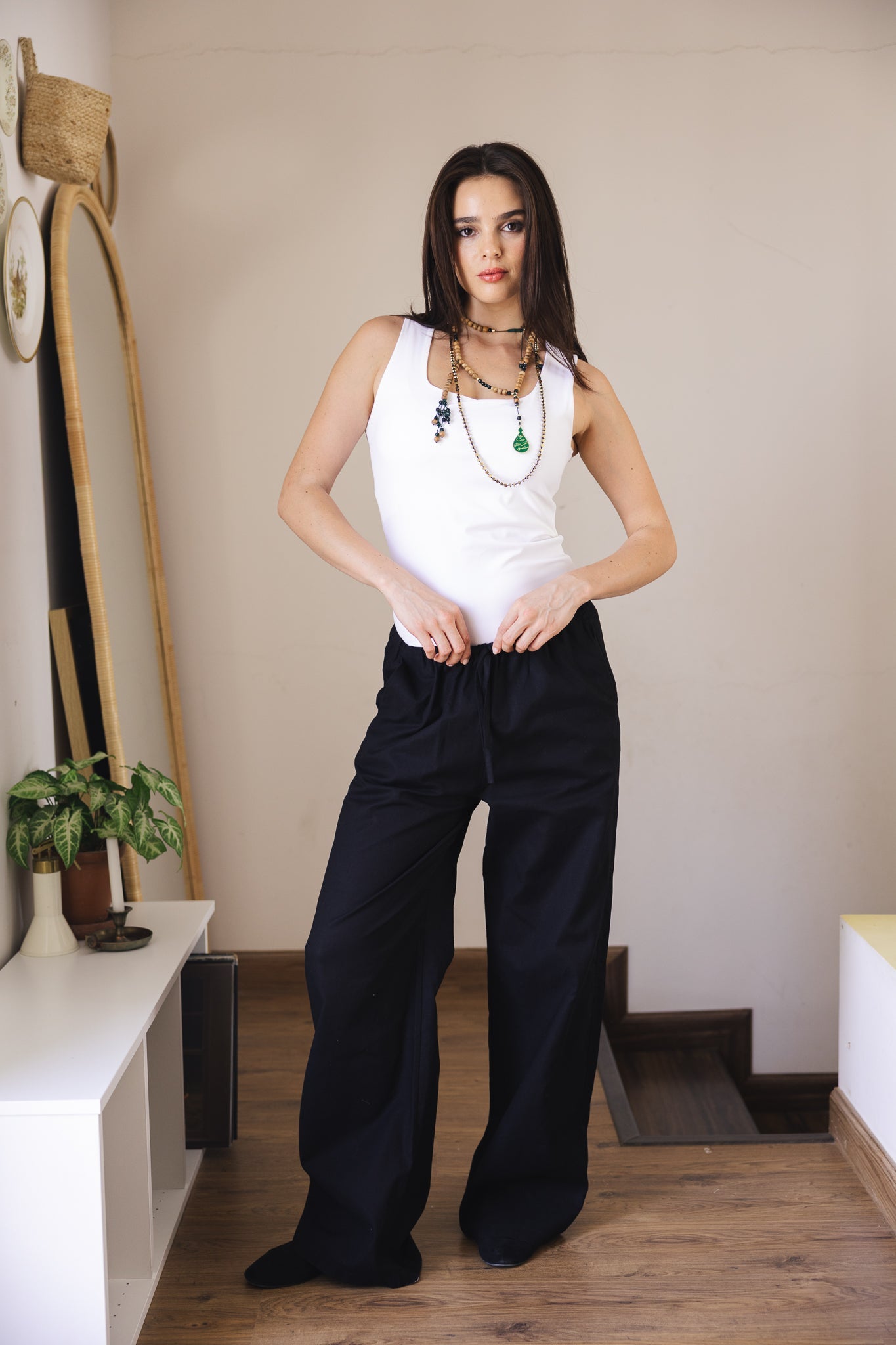 Soleil Linen Pants Black - AB ESSENTIALS