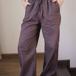 Soleil Linen Pants Brown - AB ESSENTIALS