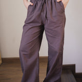 Soleil Linen Pants Brown - AB ESSENTIALS