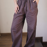Soleil Linen Pants Brown - AB ESSENTIALS