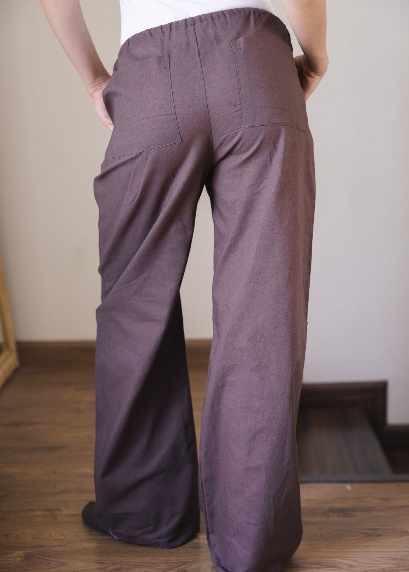 Soleil Linen Pants Brown - AB ESSENTIALS