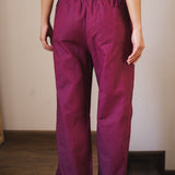 Soleil Linen Pants Burgundy - AB ESSENTIALS