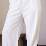 Soleil Linen Pants Off White - AB ESSENTIALS