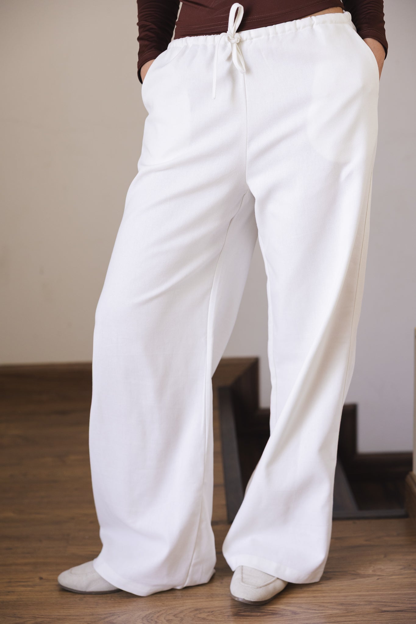 Soleil Linen Pants Off White - AB ESSENTIALS