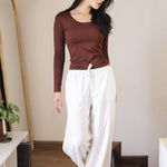 Soleil Linen Pants Off White - AB ESSENTIALS