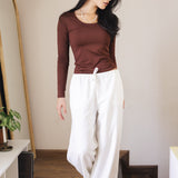 Soleil Linen Pants Off White - AB ESSENTIALS