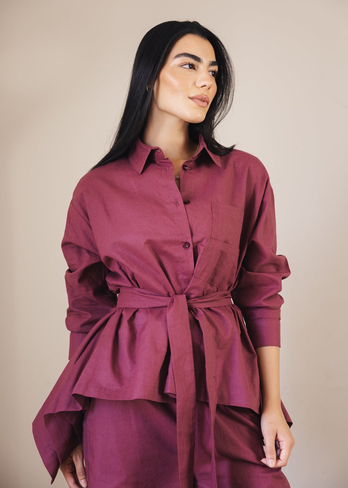 Soleil Top Burgundy - AB ESSENTIALS