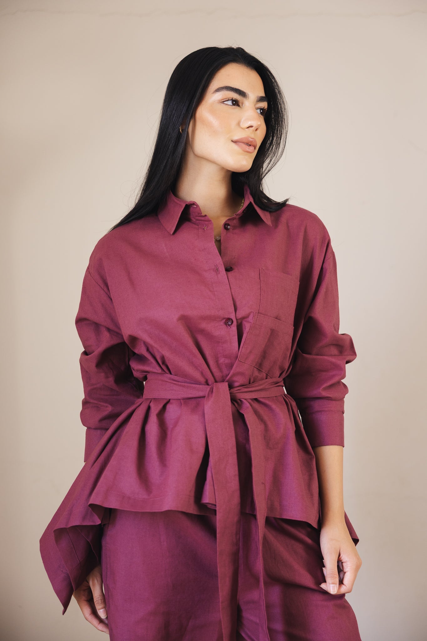 Soleil Top Burgundy - AB ESSENTIALS