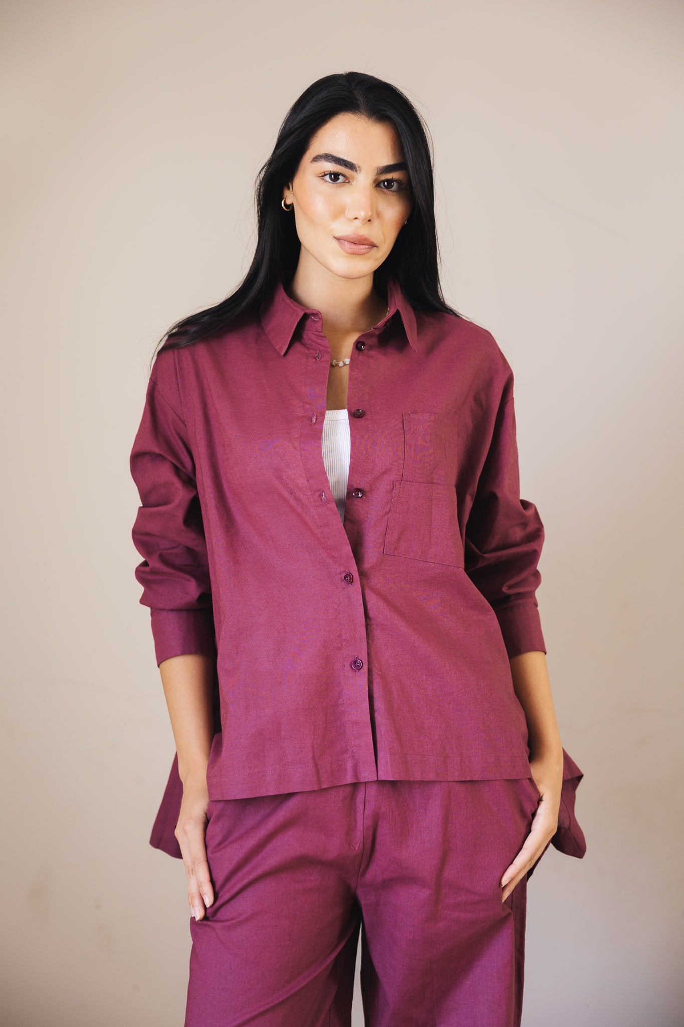 Soleil Top Burgundy - AB ESSENTIALS