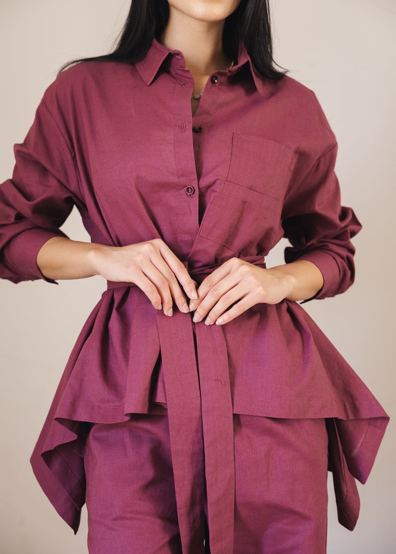 Soleil Top Burgundy - AB ESSENTIALS