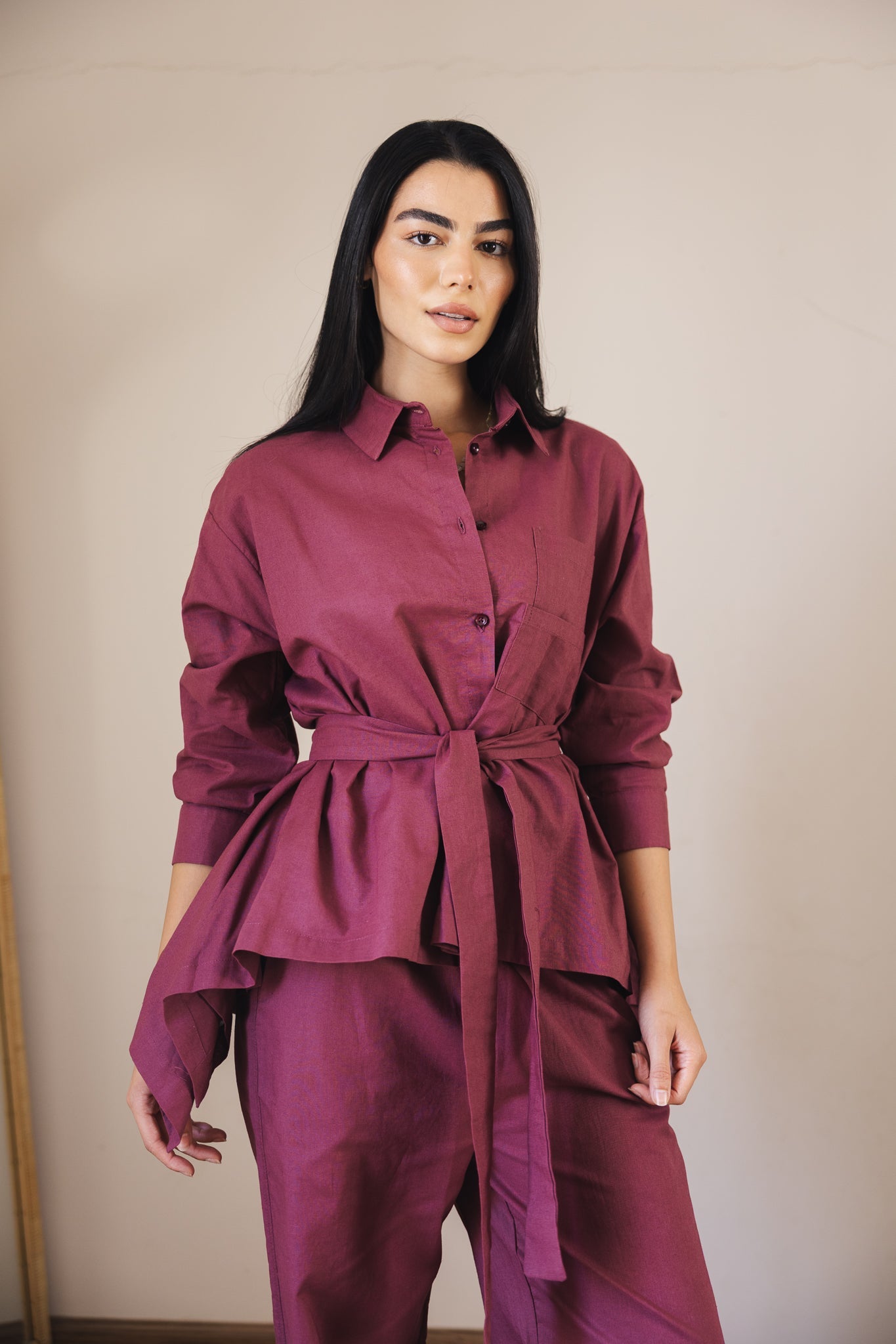 Soleil Top Burgundy - AB ESSENTIALS