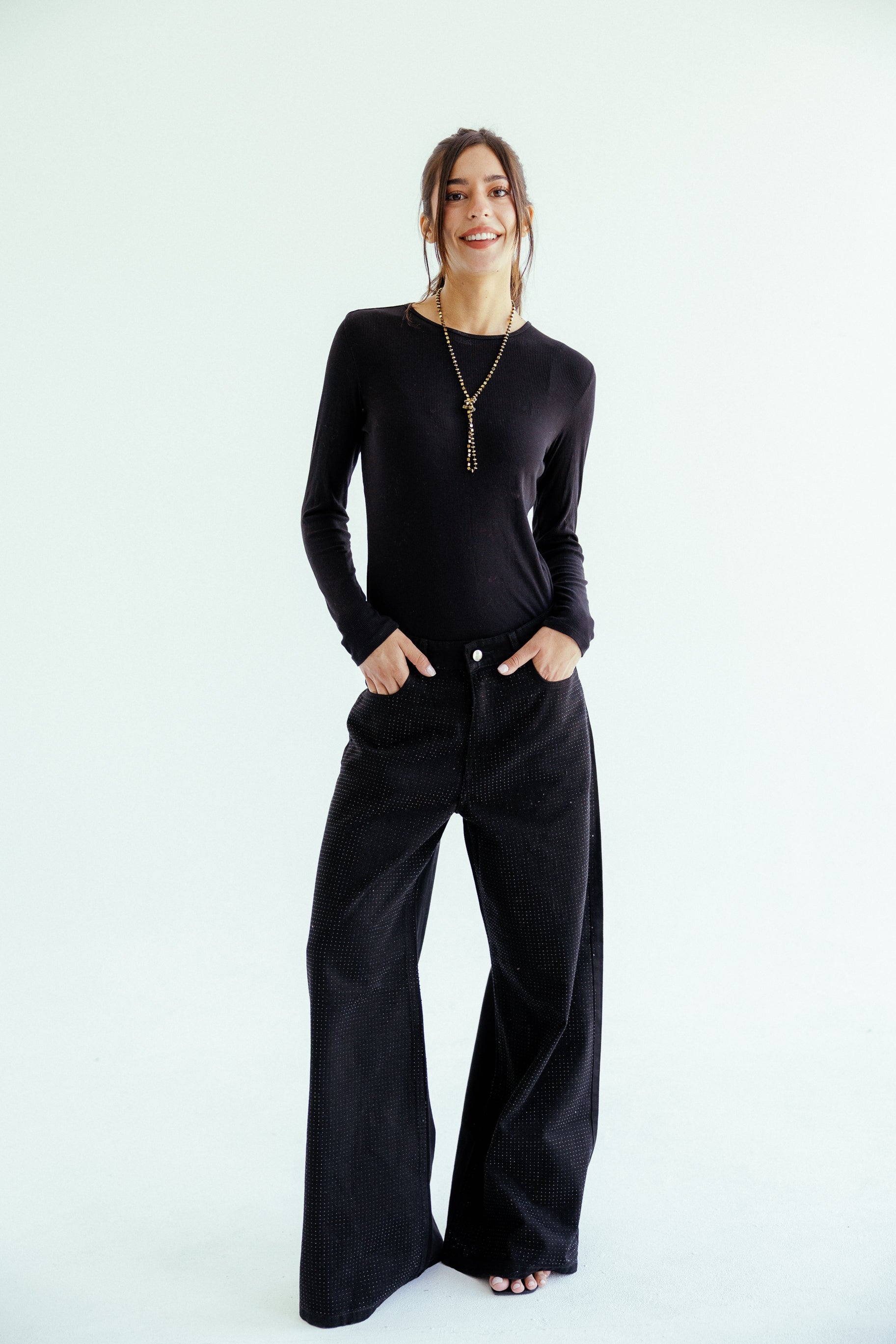 Sparkle black denim - AB ESSENTIALS