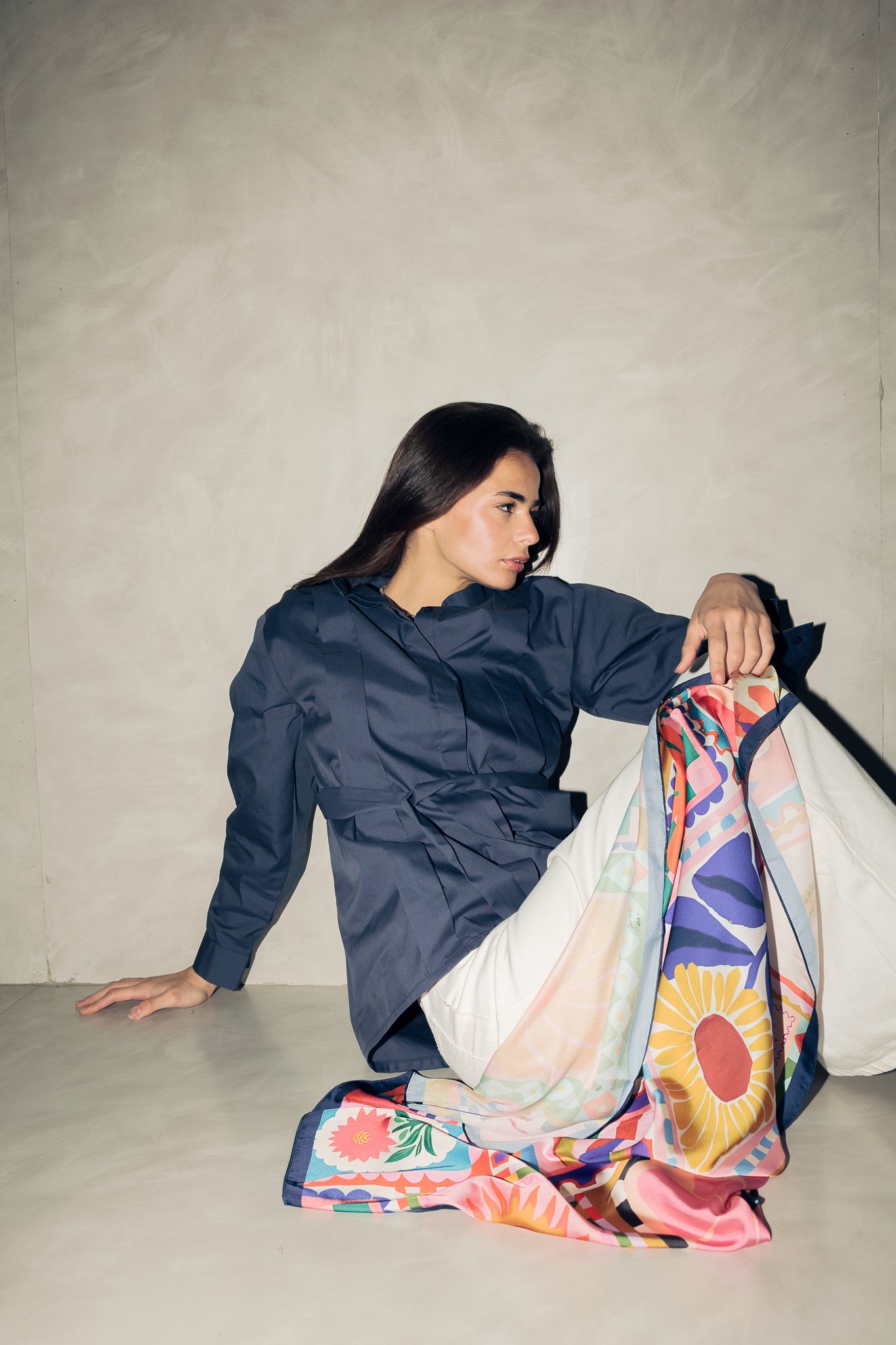 Square Silk Scarf 1 - AB ESSENTIALS