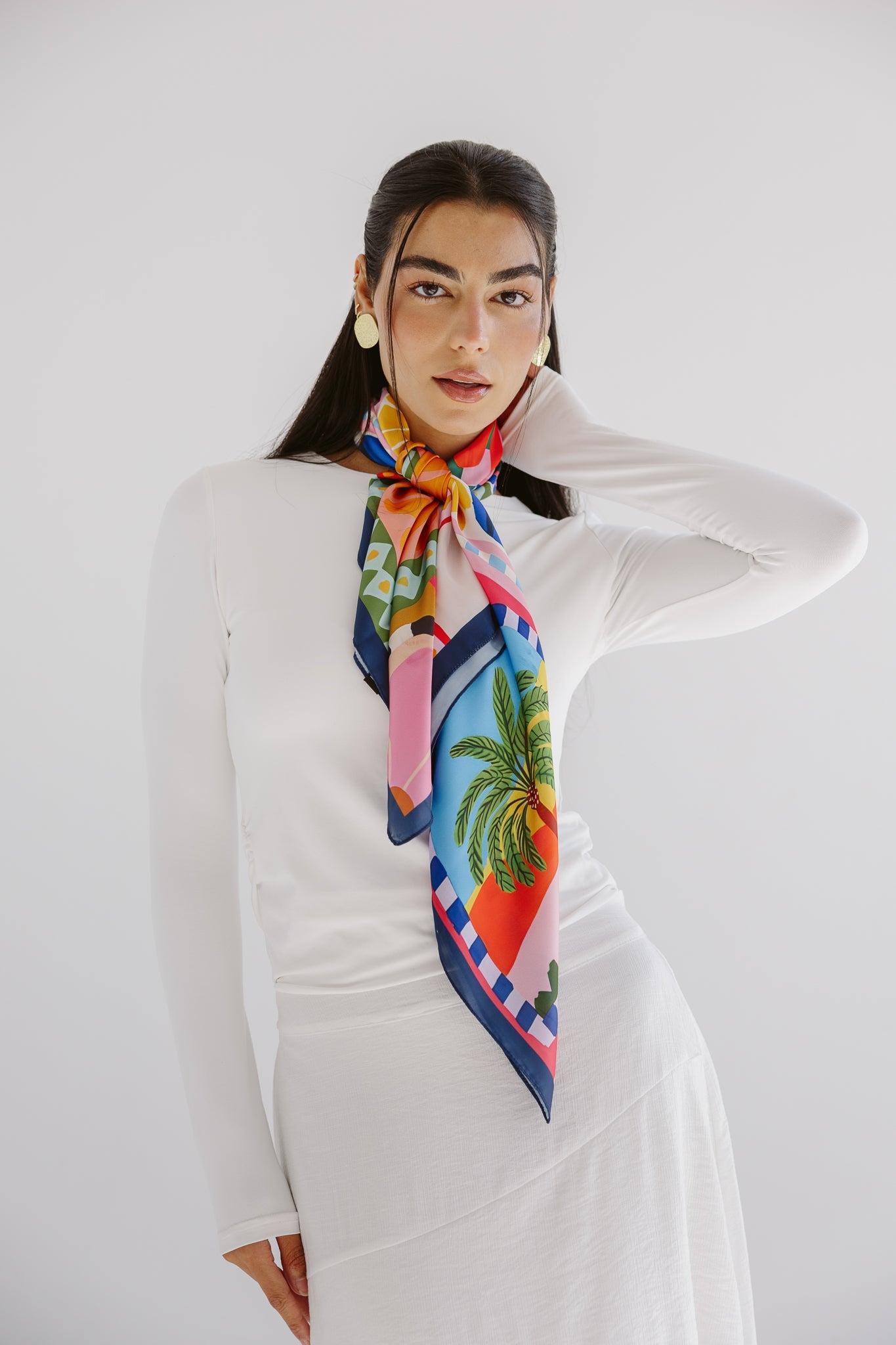 Square Silk Scarf 1 - AB ESSENTIALS