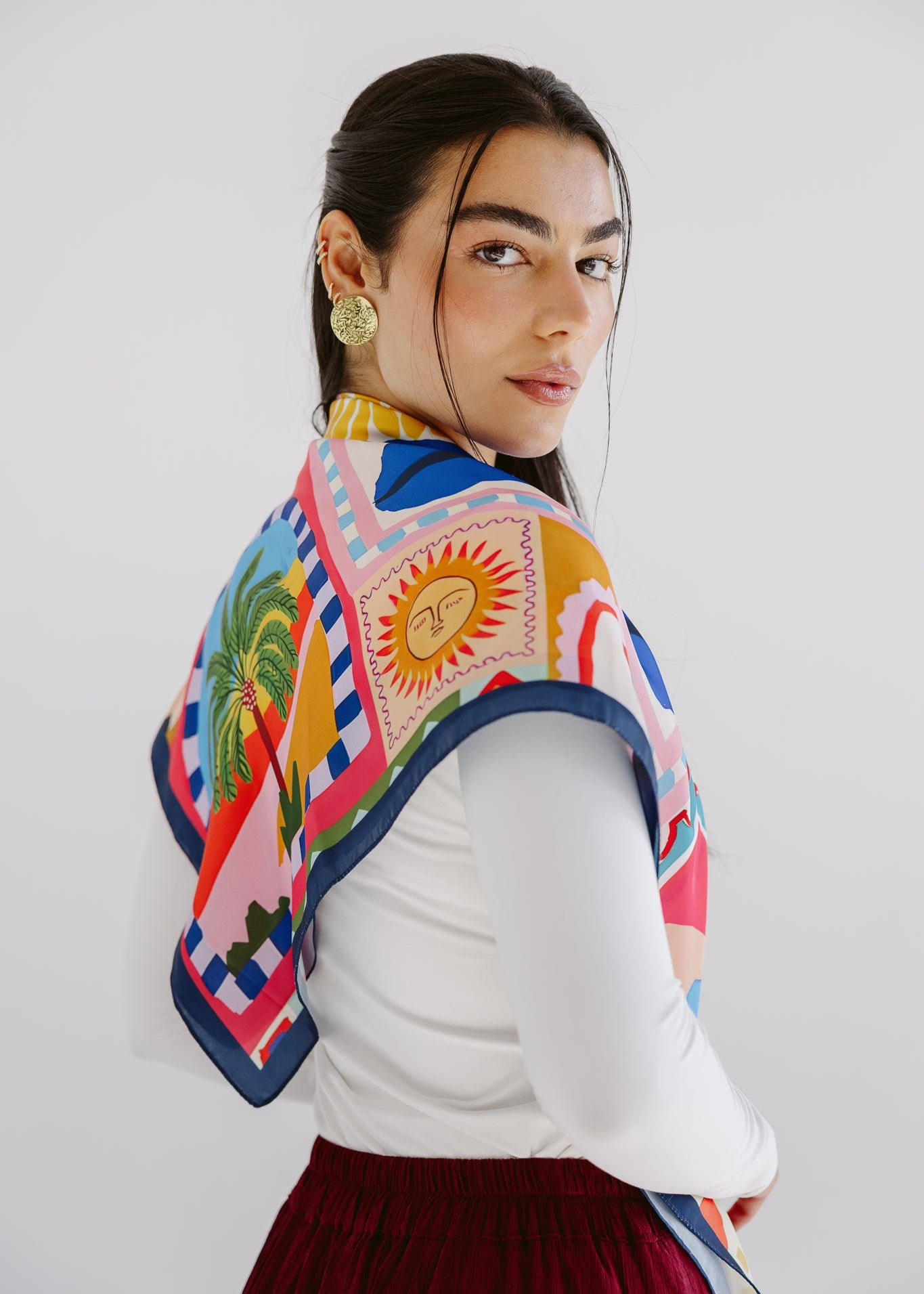 Square Silk Scarf 1 - AB ESSENTIALS