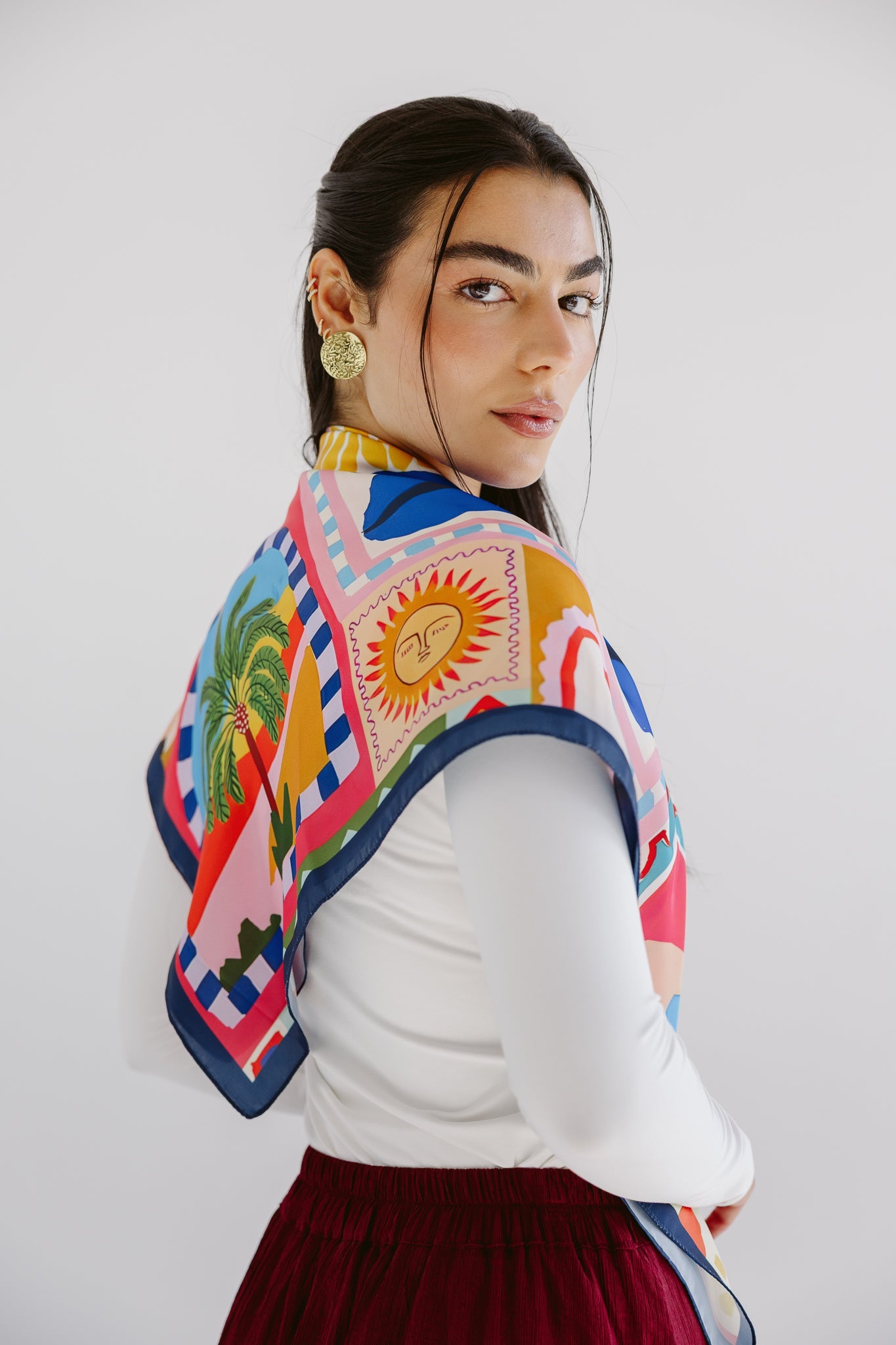Square Silk Scarf 1 - AB ESSENTIALS
