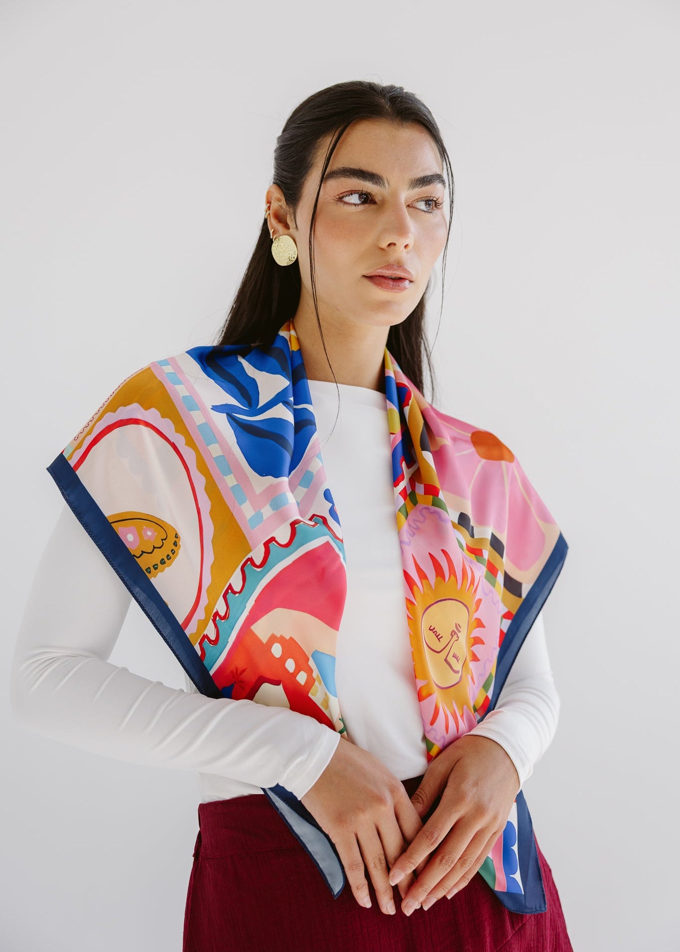 Square Silk Scarf 1 - AB ESSENTIALS