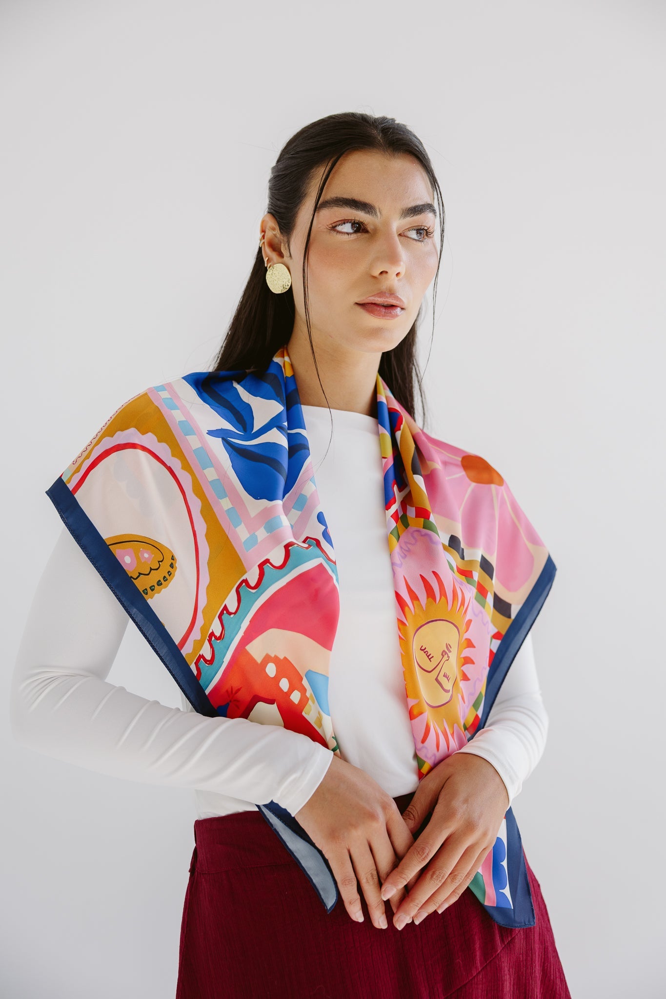 Square Silk Scarf 1 - AB ESSENTIALS